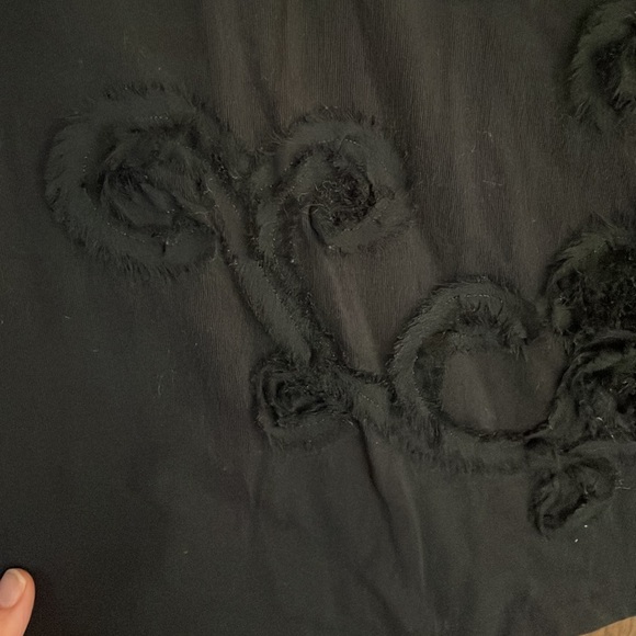 Ann Taylor LOFT Black Textured Top S - Picture 2 of 5